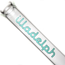 Illadelph - Tall Beaker - Teal & White Label - The Cave