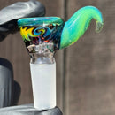 KJH Glass - Martini Slide - 4-Hole - 14mm - Bipolar Green/Blue