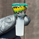 KJH Glass - Martini Slide - 4-Hole - 14mm - Bipolar Green/Blue