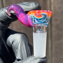 KJH Glass - Martini Slide - 4-Hole - 14mm - Blues & Orange