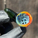 KJH Glass - Martini Slide W/ Worked Joint - 4- Hole - 14mm - Rainbow Ice