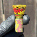 KJH Glass - Martini Slide W/ Worked Joint - 4-Hole - 14mm - Rasta