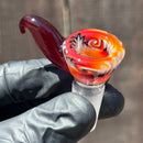 KJH Glass - Martini Slide - 4-Hole - 14mm - Fire & Smoke
