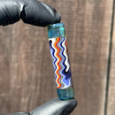 KJH Glass - XL Glass Tip - Aqua - Fire/Ice/Purple