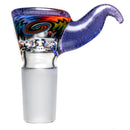 Kevin Howell - Martini Slide - 4 Hole - 18mm - Bipolar Linework - Purple Lollipop - The Cave