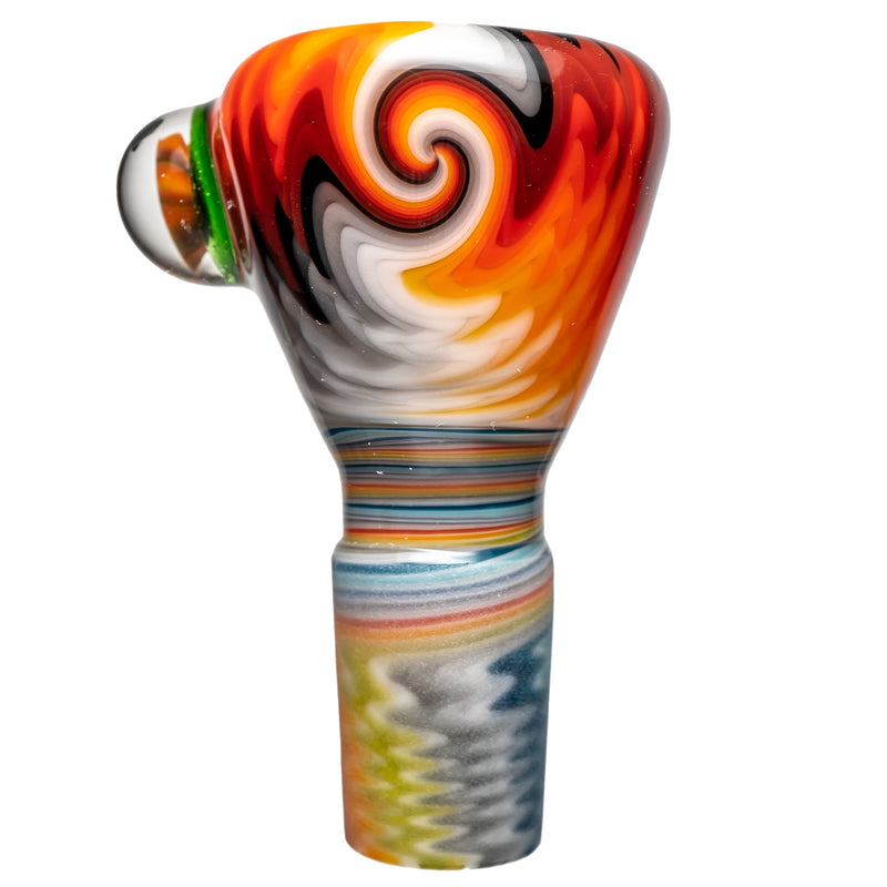 Kevin Howell - Push Slide w/ Worked Joint - 18mm - Fire, Smoke & Fruit Stripe - The Cave