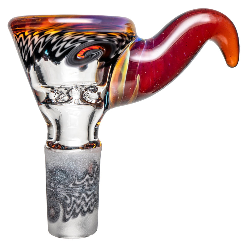 Kevin Howell - Martini Slide w/ Worked Joint - 4 Hole - 14mm - Bipolar w/ Agate - The Cave