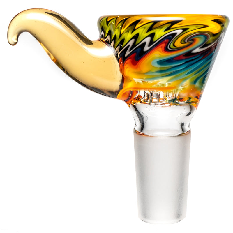 Kevin Howell - Martini Slide - 4 Hole - 14mm - Earth & Rainbow Linework w/ CFL Serum - The Cave