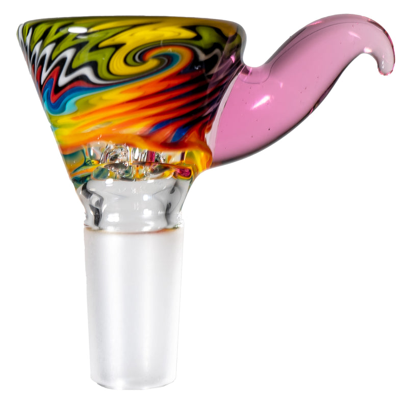 Kevin Howell - Martini Slide - 4 Hole - 14mm - Earth & Rainbow Linework w/ CFL Serum - The Cave