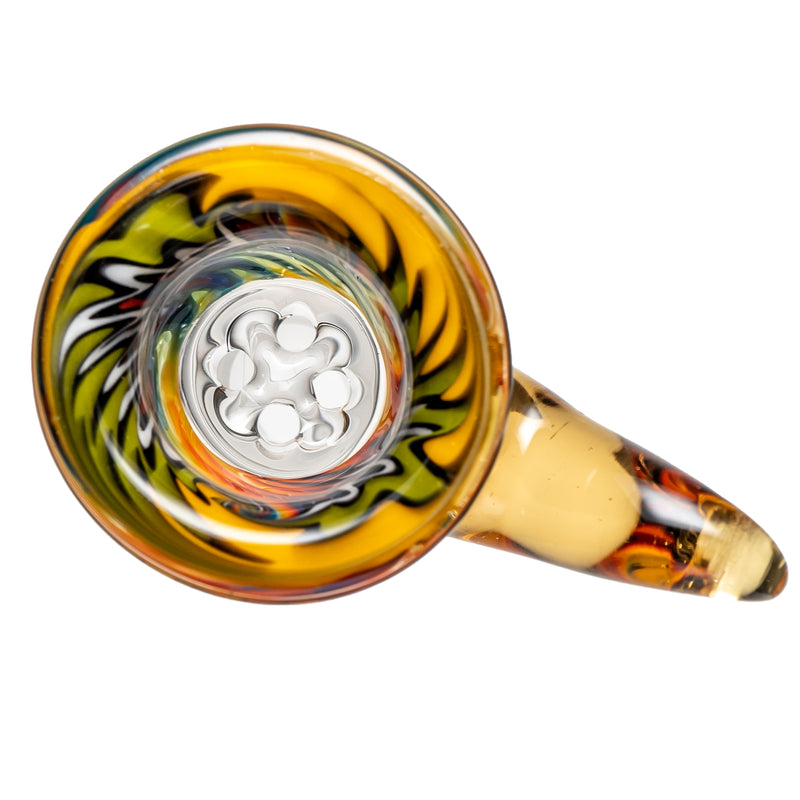 Kevin Howell - Martini Slide - 4 Hole - 14mm - Earth & Rainbow Linework w/ CFL Serum - The Cave