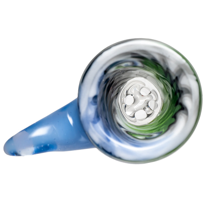 Kevin Howell - Martini Slide - 4 Hole - 14mm - Spearmint & Shadow w/ Moonstone - The Cave