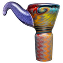 Kevin Howell - Martini Slide w/ Worked Joint - 4 Hole - 18mm - Purple Lollipop - The Cave