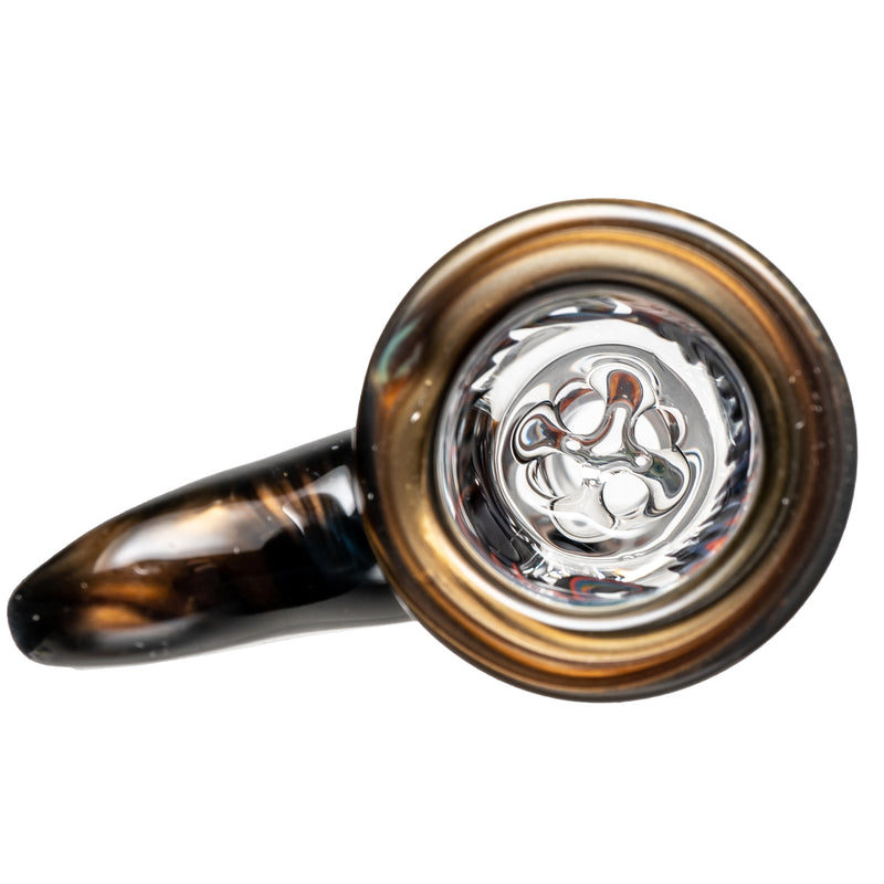 Kevin Howell - Martini Slide w/ Worked Joint - 4 Hole - 18mm - Bipolar w/ Electrum - The Cave