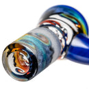 Kevin Howell - Martini Slide w/ Worked Joint - 4 Hole - 18mm - Bipolar w/ Brilliant Blue - The Cave