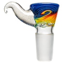 Kevin Howell - Martini Slide - 4 Hole - 18mm - Purple & Rainbow Linework w/ UV Blu V - The Cave