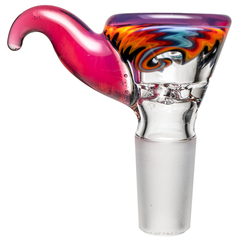 Kevin Howell - Martini Slide - 4 Hole - 14mm - Bipolar Linework w/ Telemagenta - The Cave