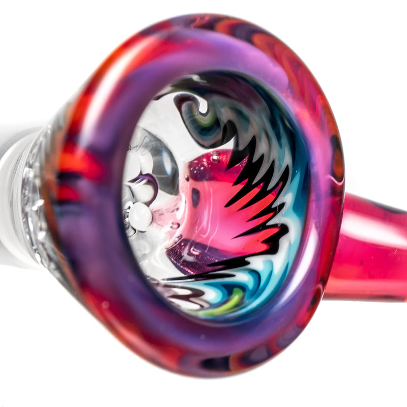 Kevin Howell - Martini Slide - 4 Hole - 14mm - Bipolar Linework w/ Telemagenta - The Cave