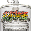 Leisure - 54 Arm Bubbler - Rasta Graffiti Label - The Cave