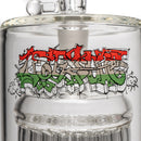 Leisure - 54 Arm Bubbler - Red, White & Green Graffiti Label - The Cave