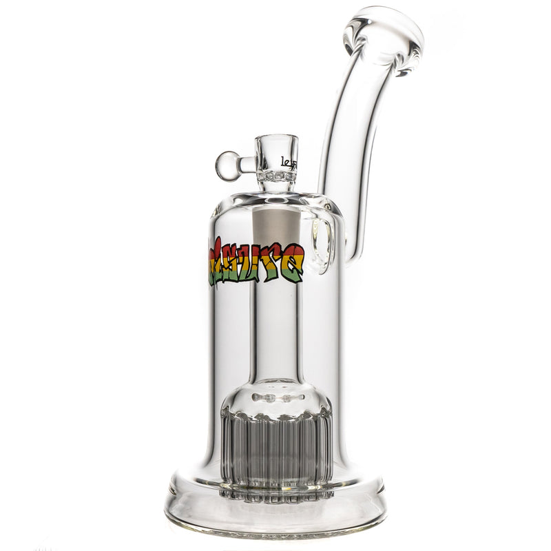 Leisure - 29 Arm Bubbler - 18mm - Rasta Serif Label - The Cave