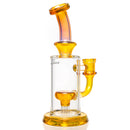 Leisure - Mini 6 Arm Bubbler - 14mm - Striking Yellow - The Cave