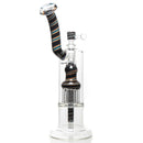 Leisure - Diffy 13 Arm Double Bubbler - Sparkle Black w/ Fire & Ice - The Cave