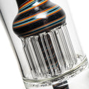 Leisure - Diffy 13 Arm Double Bubbler - Sparkle Black w/ Fire & Ice - The Cave