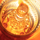 Leisure - Worked Pillar Recycler -  Yellow Orange Elvis w/ Fire & Ice Retti - The Cave