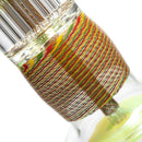 Leisure - Worked Diffy 13 Arm Double Bubbler - Slyme w/ Rasta Retti - The Cave