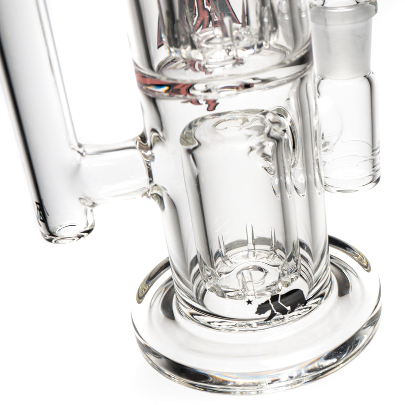 Moltn Glass - Fifty Bubbler - Double Can Perc - Red Sig. Logo - The Cave