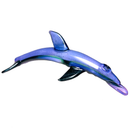 Mako Glass - Dolphin Dry Pipe - Sparkle Blue & Pink Slyme - The Cave