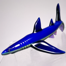 Mako Glass - Shark Dry Pipe - Cobalt w/ Sparkle Green & Pink Slyme - The Cave