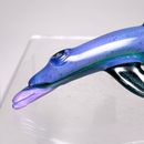 Mako Glass - Dolphin Dry Pipe - Sparkle Blue & Pink Slyme - The Cave