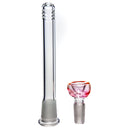 Mary Jane's Glass Studio - 21" Beaker - Double Perc - Silver & Gold Fume - The Cave