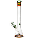 Mighty Chalice - 15" Beaker - 40x7 - Rasta Linework - The Cave