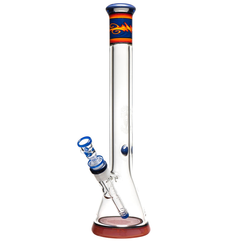 Mighty Chalice - 15" Beaker - 40x7 - Purple & Fire Linework - The Cave