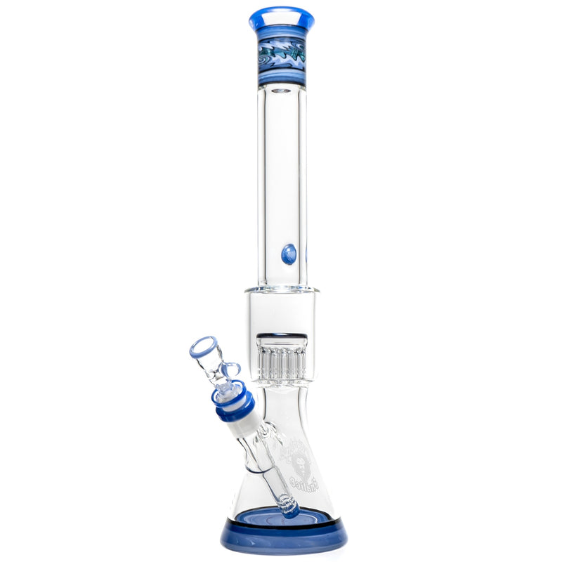 Mighty Chalice - 17" Beaker - 12 Arm Tree - 40x7 - Multi Blue Linework - The Cave