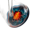 Mighty Chalice - 15" Beaker - 40x7 - Fire & Ice Linework