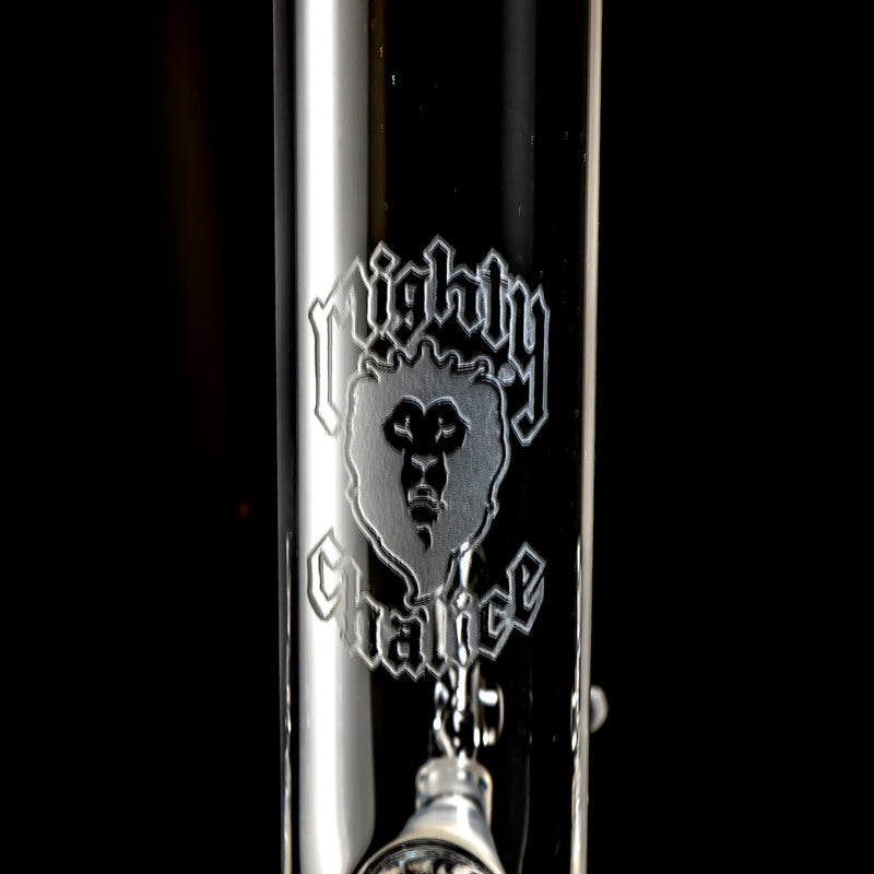 Mighty Chalice - 15" Beaker - 40x7 - Rasta Linework - The Cave