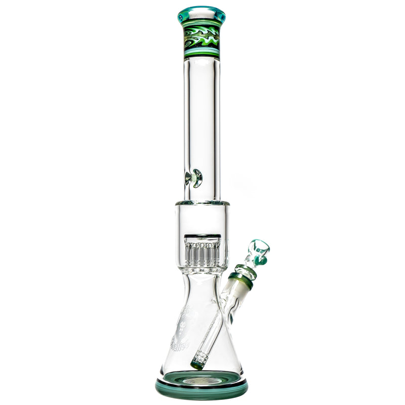 Mighty Chalice - 17" Beaker - 12 Arm Tree - 40x7 - Mint & Metal Fleck Linework - The Cave