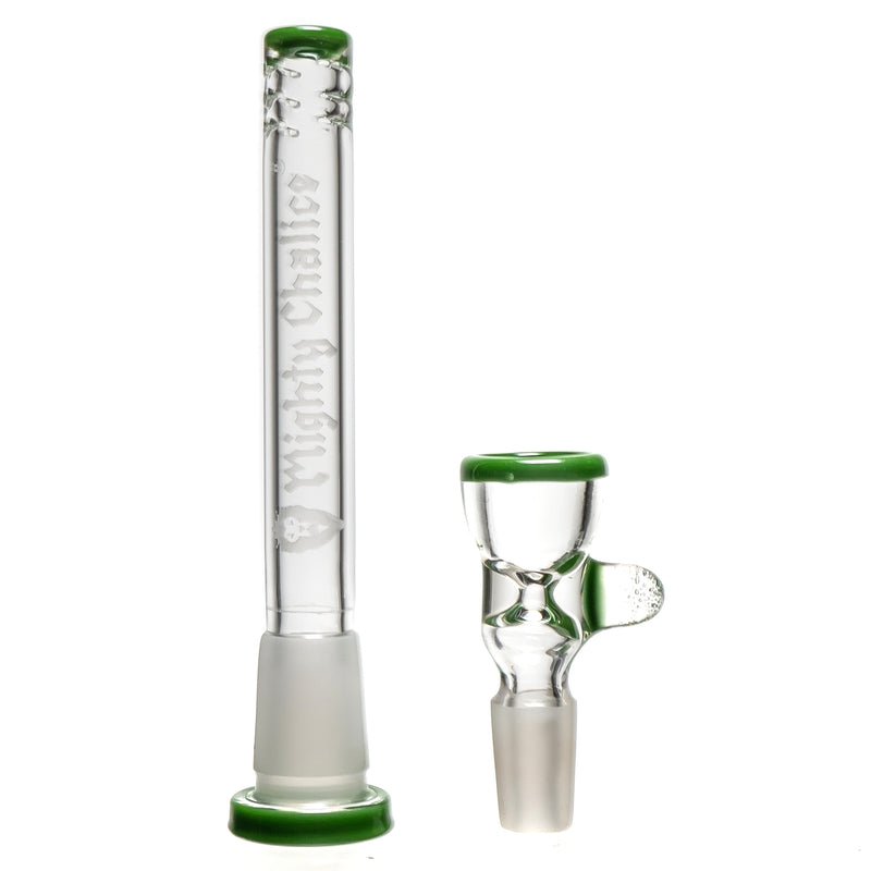 Mighty Chalice - 15" Beaker - 40x7 - Rasta Linework - The Cave