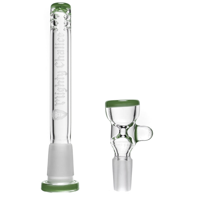 Mighty Chalice - 17" Beaker - 12 Arm Tree - 40x7 - Mint & Metal Fleck Linework - The Cave