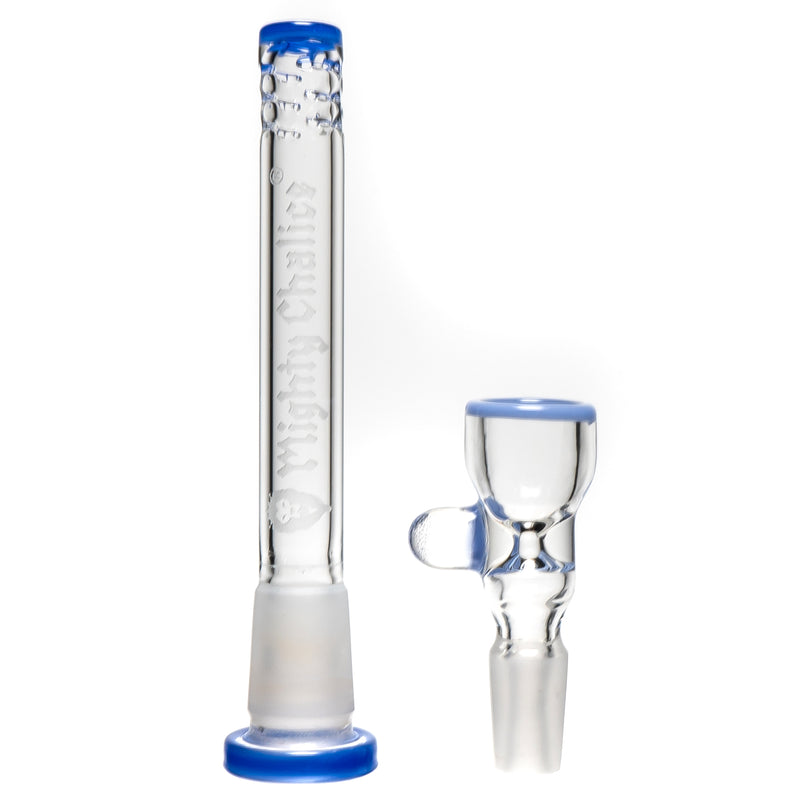 Mighty Chalice - 17" Beaker - 12 Arm Tree - 40x7 - Multi Blue Linework - The Cave