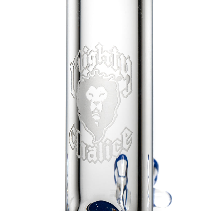 Mighty Chalice - 15" Beaker - 40x7 - Purple & Fire Linework - The Cave
