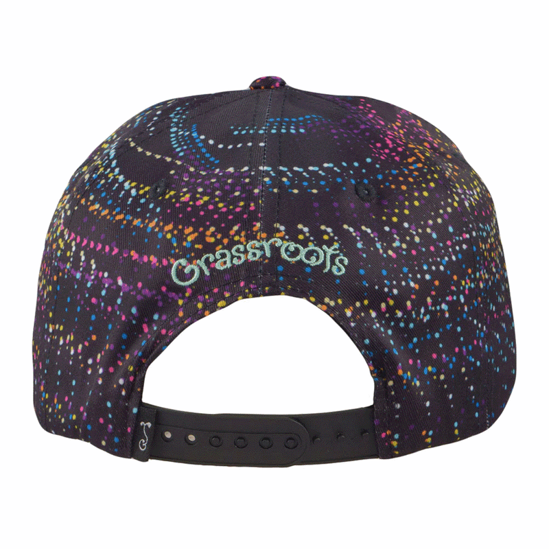 Grassroots - Night Owl Rainbow Vortex Snapback Hat - Small/Medium - The Cave