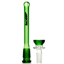 Phoenix Star - 16" Beaker w/ Ice Pinch - 7mm - Green & Pink - The Cave