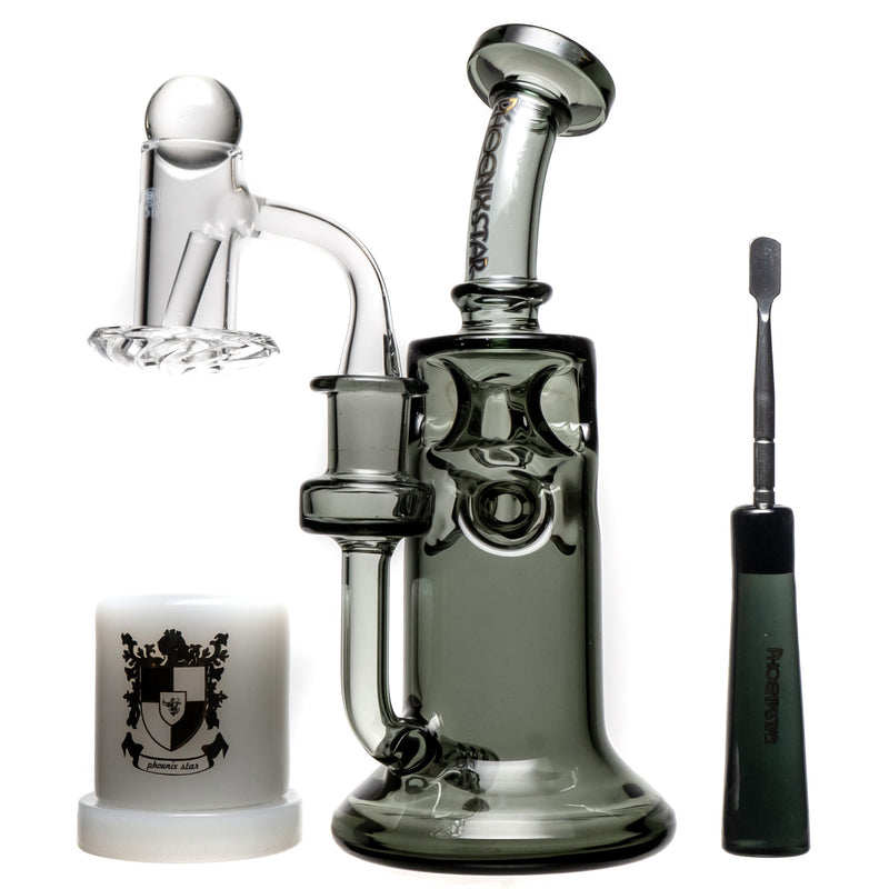 Phoenix Star - Rig Kit - Dimple Bubbler - Smoke - The Cave