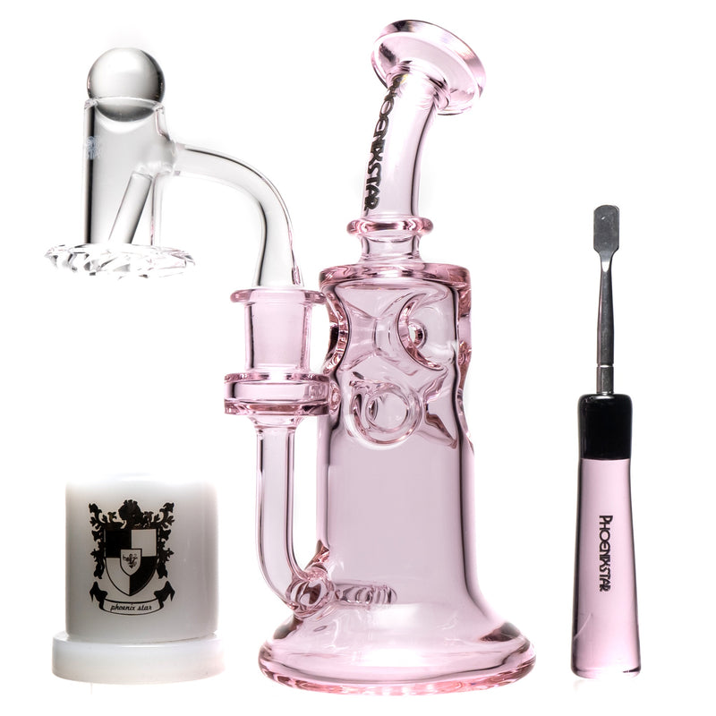 Phoenix Star - Rig Kit - Dimple Bubbler - Pink - The Cave