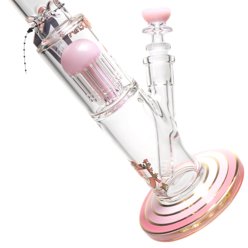 Phoenix Star - 14" Tree Perc Straight - 8 Arm - Milky Pink - The Cave