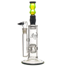Envy Glass - Double Waffle Perc - Black & Slyme w/ Black Label - The Cave